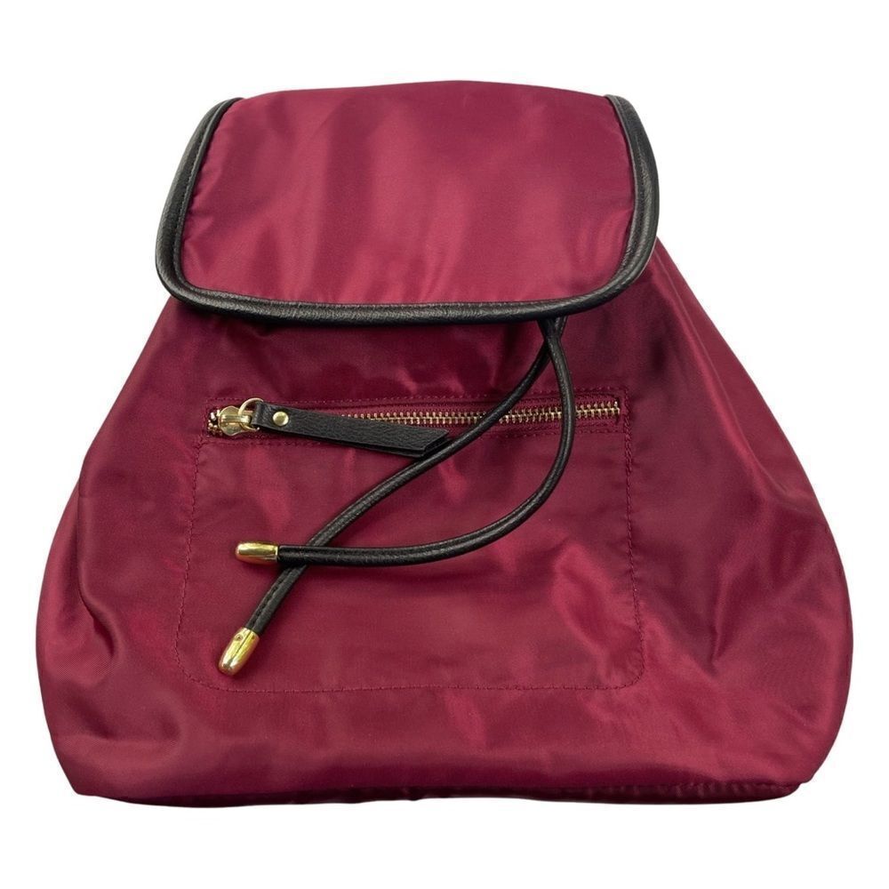 Compact Rucksack Backpack in Magenta Trimmed in Black - Picture 5 of 14